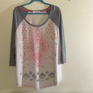 Boho 3/4 length tee